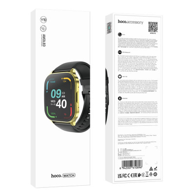 Смарт-годинник HOCO Y19 AMOLED Smart sports watch(call version) Bright Gold - зображення 4