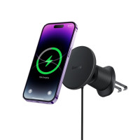 Автотримач для телефона з БЗП Baseus CW01 Magnetic Wireless Charging Car Mount Air Vent Version 15W Cluster Black (Колір Cluster Black) - фото № 3