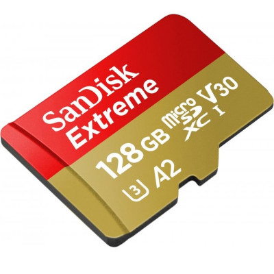 microSDXC (UHS-1 U3) SanDisk Extreme A2 128Gb class 10 V30 (R190MB/s,W90MB/s) (adapter SD) - зображення 2