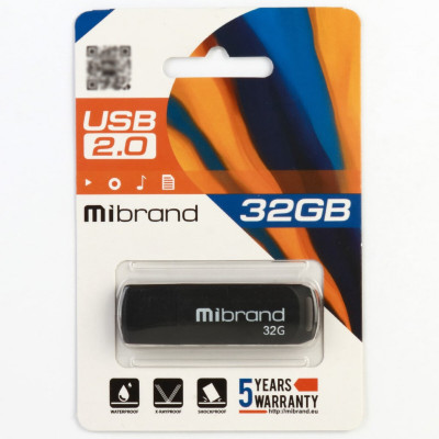 Flash Mibrand USB 2.0 Mink 32Gb Black - зображення 2