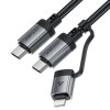 Кабель ACEFAST C20-01 USB-C to USB-C / Lightning aluminum alloy connectors charging data cable Black k58010 - № 1 Кабель ACEFAST C20-01 USB-C to USB-C / Lightning aluminum alloy connectors charging data cable Black (7073) ACEFAST - № 1