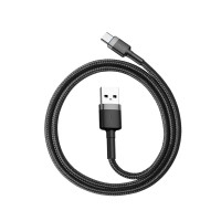Кабель Baseus Cafule Cable USB For Type-C 3A 0.5m Gray+Black  - фото № 5