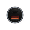 Автомобільний зарядний пристрій Baseus Golden Contactor Max Dual Fast Charger Car Charger U+C 60W Dark Gray (Темно-серый)- № 4