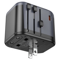 Мережевий зарядний пристрій BOROFONE BAC13 Leader 3-port PD20W(1C2A) universal conversion charger Black (Цвет 7073) - фото № 6