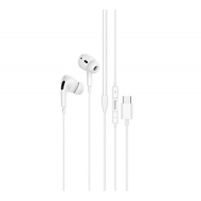 Навушники HOCO M101 Pro Crystal sound Type-C wire-controlled digital earphones with microphone White (6931474782403) - зображення 1