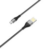 Кабель BOROFONE BU11 USB to Micro 2.4A, 1.2m, nylon, aluminum connectors, Black (7073)- № 3