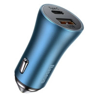 Автомобільний зарядний пристрій Baseus Golden Contactor Pro Dual Fast Charger Car Charger C+C 40W Blue  - фото № 3