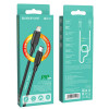 Кабель BOROFONE BX42 USB to iP 2.4A, 1m, silicone, TPE connectors, Black (Черный)- № 3