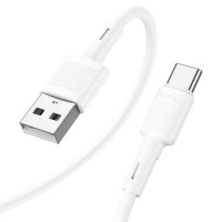 Кабель HOCO X83 USB to Type-C 3A, 1m, PVC, PVC connectors, White (Цвет Білий) - фото № 2