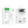 Мережевий зарядний пристрій HOCO C147A Charm PD20W+QC3.0 charger set (C to C)(EU) White (7068)- № 2