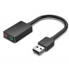 Адаптер Vention 2-port USB Внешняя звуковая карта 0.15M Черный (CDYB0)