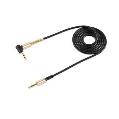 Аудiокабель HOCO UPA02 AUX Spring Audio cable Black - зображення 1