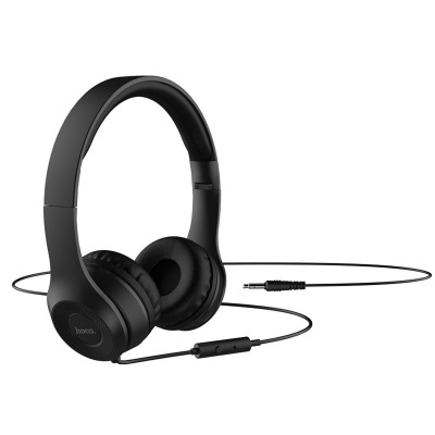 Навушники HOCO W21 Graceful charm wire control headphones Black (6931474708281) - изображение 2