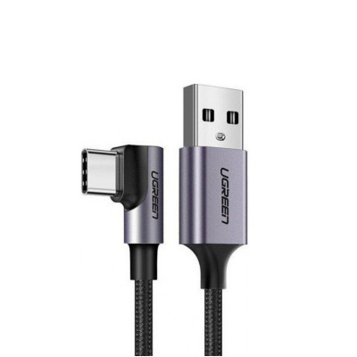 Кабель UGREEN US284 Right Angle USB-A to USB-C Cable 1m (Space Gray) (UGR-50941) (UGR-50941) - зображення 1