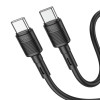 Кабель HOCO X83 Type-C to Type-C Victory 60W charging data cable Black (7073)- № 2