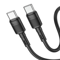Кабель HOCO X83 Type-C to Type-C Victory 60W charging data cable Black (Цвет 7073) - фото № 2