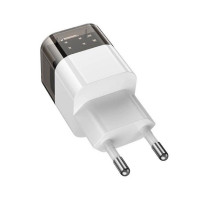 Мережевий зарядний пристрій HOCO C125A Transparent tribute single-port PD20W charger Transparent Black (Цвет 7073) - фото № 2