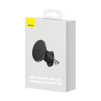 Автотримач для телефона з БЗП Baseus CW01 Magnetic Wireless Charging Car Mount Air Vent Version 15W Cluster Black (Колір Cluster Black) - фото № 2