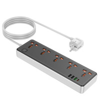 Мережевий подовжувач HOCO AC14A Rico 5-position socket(PD30W/1C3A) Black (Цвет 7073) - фото № 3