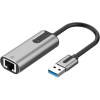 Адаптер Vention USB 3.0-A к адаптеру Gigabit Ethernet, серый, 0,15 м, тип алюминиевого сплава (CEWHB)