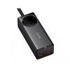 Мережевий зарядний пристрій Baseus GaN3 Pro Desktop Powerstrip AC+2U+2C 100W EU Black (With Mini White Cable Type-C to Type-C 100W(20V/5A) 1m Black） (Черный)- № 2