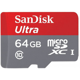 microSDXC (UHS-1) SanDisk Ultra 64Gb class 10 A1 (120Mb/s)