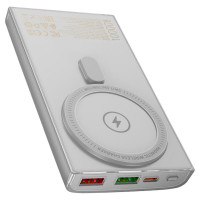 Зовнішній акумулятор HOCO Q22 Taurus 22.5W+PD20W magnetic fully compatible power bank with digital display(10000mAh) Gray (Колір Gray) - фото № 2