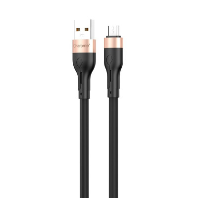 Кабель CHAROME C23-01 USB-A to Micro charging data cable Black - зображення 1