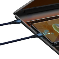 Кабель Baseus Glimmer Series Fast Charging Data Cable Type-C to Type-C 100W 1m Blue (Колір Синий) - фото № 6