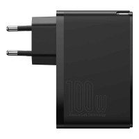 Мережевий зарядний пристрій Baseus GaN2 Pro Quick Charger 2C+2U 100W EU Black (Колір Черный) - фото № 2