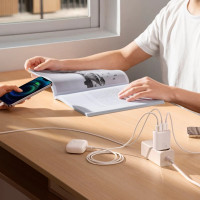Мережевий зарядний пристрій Baseus Compact  Charger 3U 17W EU White (Колір Белый) - фото № 6