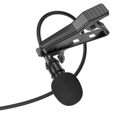 Мікрофон-петличка BOROFONE BFK11 Elegant lavalier microphone iP Black - зображення 3