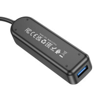 Адаптер Borofone DH5 Erudite 4-in-1 adapter(Type-C to USB3.0*4)(L=0.2M) (Колір 7073) - фото № 5
