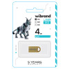 Флеш-накопичувач Wibrand USB 2.0 Lynx 4Gb Gold (Золотистый)- № 2