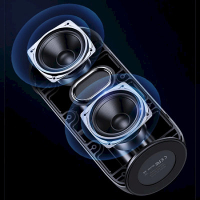 Портативна колонка Usams US-YC011 IPX7 Waterproof Wireless Speaker with Lanyard -- YC Series 2000mAh Black - изображение 4