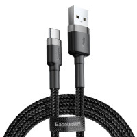Кабель Baseus Cafule Cable USB For Type-C 3A 0.5m Gray+Black , Атикул k7706 |  купить на VILKI.NET - фото № 1
