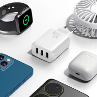 Мережевий зарядний пристрій Baseus Compact  Charger 3U 17W EU White (Колір Белый) - фото № 5