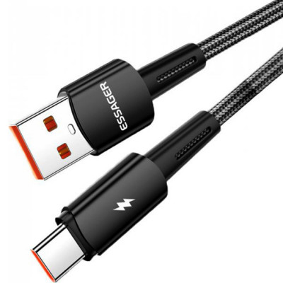 Кабель Essager Sunset USB A to Type C 120W USB Charging Cable 2m black (EXC120-CGA01-P) - зображення 1
