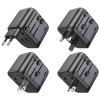 Мережевий зарядний пристрій BOROFONE BAC13 Leader 3-port PD20W(1C2A) universal conversion charger Black (7073)- № 7