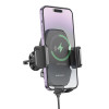 Автотримач для телефона з БЗП BOROFONE BH213 Adelante wireless fast charging car holder(air outlet) Black (Черный)- № 6
