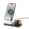Бездротовий зарядний пристрій BOROFONE BQ29 Feliz 3-in-1 wireless fast charger Black (Черный)- № 3