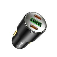 Автомобільний зарядний пристрій HOCO NZ6 PD45W 3-port(2C1A) car charger Black (Цвет Black) - фото № 6