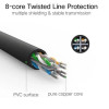Мережевий кабель UGREEN NW102 Cat 6 U/UTP Lan Flat Cable 5m (Black)(UGR-50176) - зображення 6