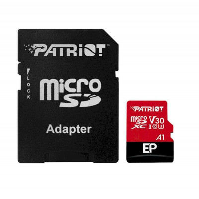 microSDXC (UHS-1 U3) Patriot EP Series 1Тb class 10 V30 (R-100MB/s, W-80MB/s) (adapter SD) - зображення 1