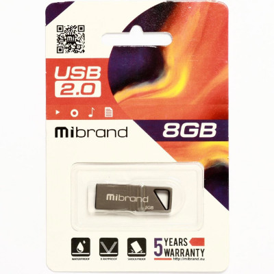 Flash Mibrand USB 2.0 Stingray 8Gb Grey (MI2.0/ST8U5G) - изображение 2