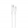 Кабель HOCO X97 Crystal color silicone charging data cable Micro white (6931474799838)