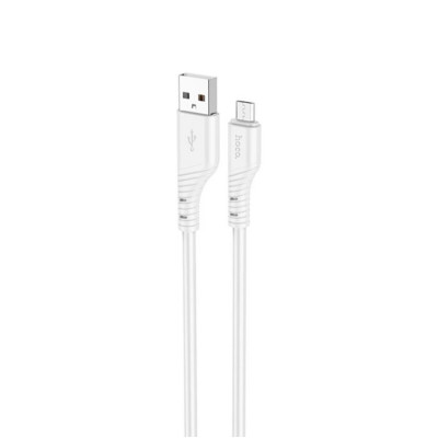 Кабель HOCO X97 Crystal color silicone charging data cable Micro white (6931474799838) - зображення 1