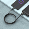 Кабель HOCO X95 Goldentop charging data cable Micro Black - зображення 4
