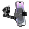 Тримач для мобiльного з БЗП HOCO HW9 Climber smart wireless charging car holder Black Gray - зображення 5