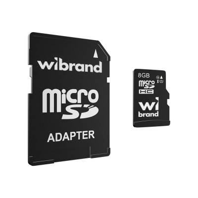 microSDHC Wibrand 8Gb class 10 (adapter SD) - изображение 1